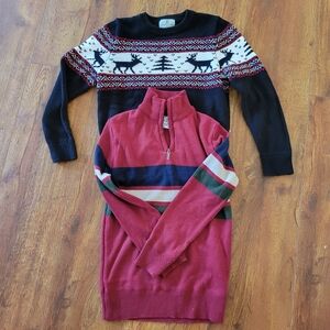 Boy's Black and Red Sweater Set